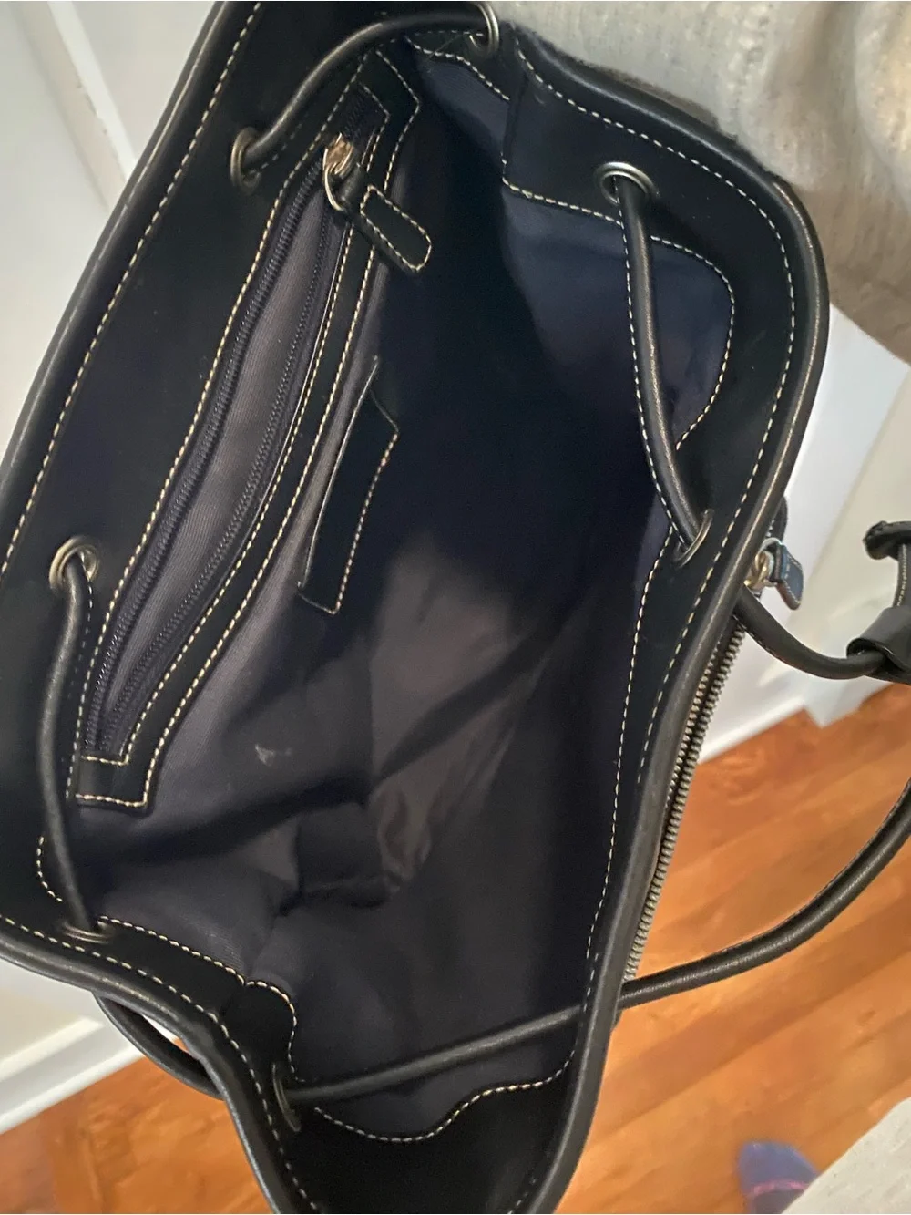 Coach Black Signature Canvas Buckle Backpack